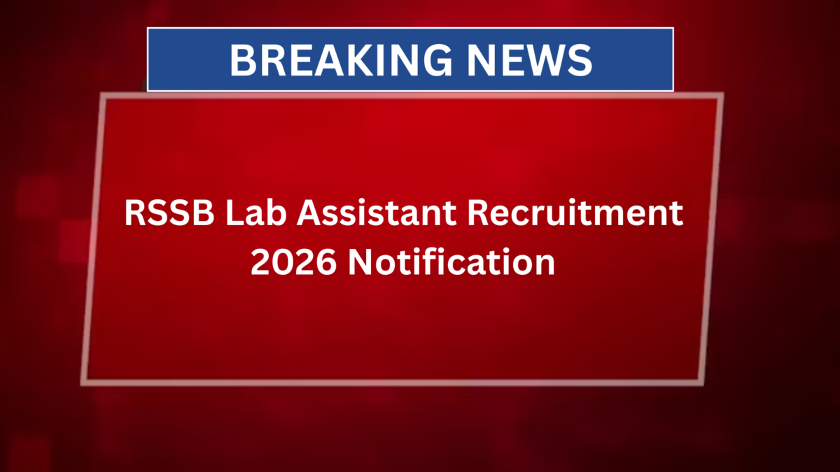 RSSB Lab Assistant Recruitment 2026