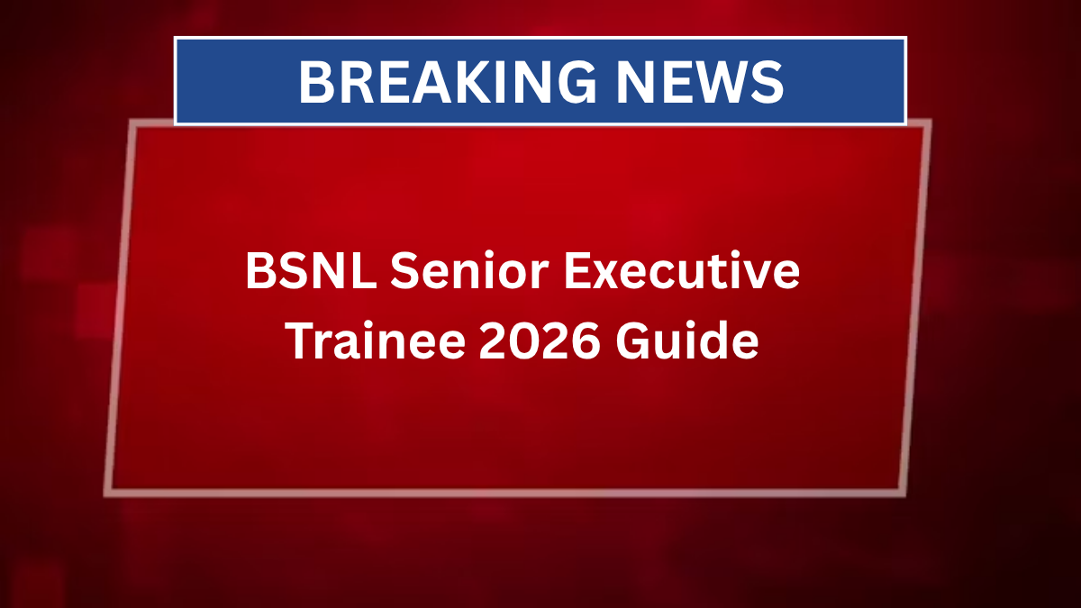 bsnl senior executive trainee